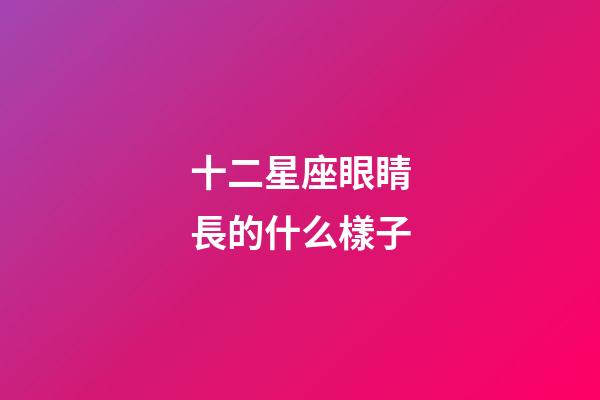 十二星座眼睛長的什么樣子-第1張-星座運勢-玄機派
