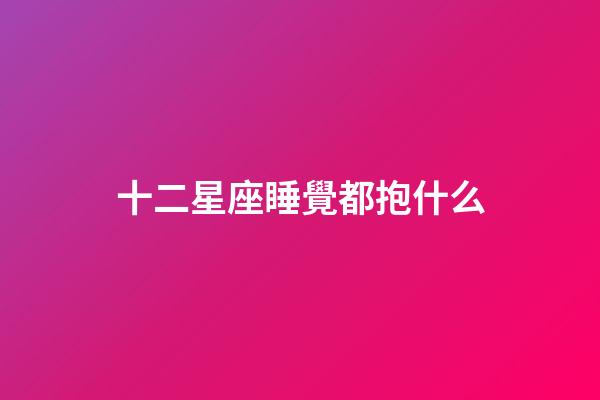 十二星座睡覺都抱什么-第1張-星座運勢-玄機派