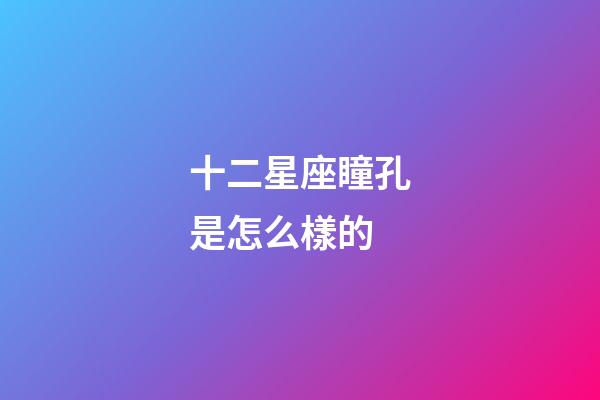 十二星座瞳孔是怎么樣的-第1張-星座運勢-玄機派