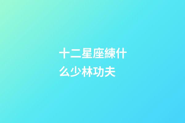 十二星座練什么少林功夫-第1張-星座運(yùn)勢(shì)-玄機(jī)派