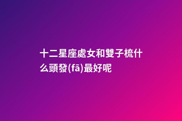 十二星座處女和雙子梳什么頭發(fā)最好呢-第1張-星座運(yùn)勢-玄機(jī)派