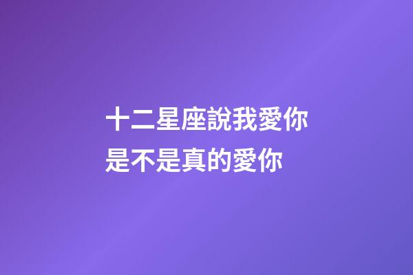 十二星座說我愛你是不是真的愛你-第1張-星座運勢-玄機派