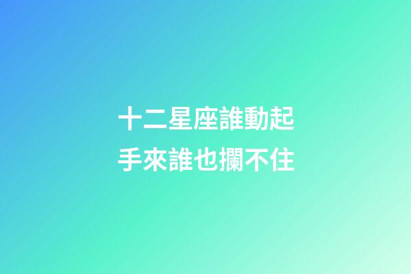 十二星座誰動起手來誰也攔不住-第1張-星座運勢-玄機派