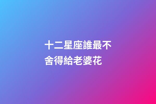 十二星座誰最不舍得給老婆花-第1張-星座運勢-玄機派