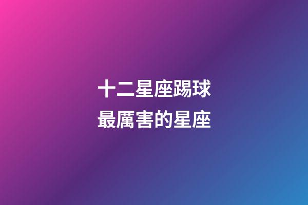 十二星座踢球最厲害的星座-第1張-星座運(yùn)勢(shì)-玄機(jī)派