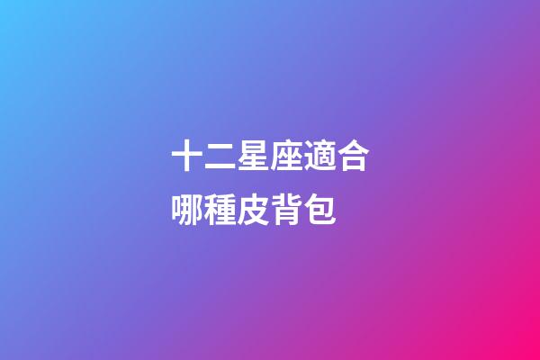 十二星座適合哪種皮背包-第1張-星座運勢-玄機派
