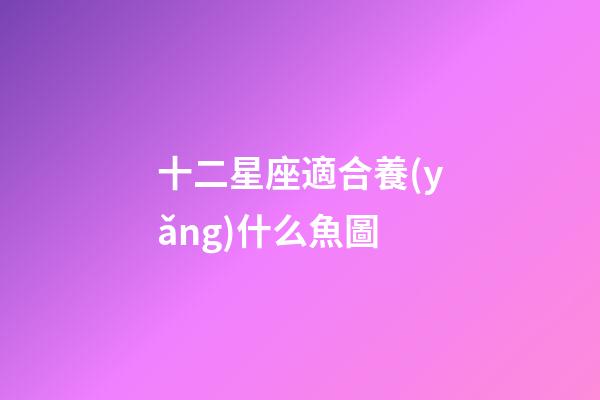 十二星座適合養(yǎng)什么魚圖-第1張-星座運(yùn)勢(shì)-玄機(jī)派