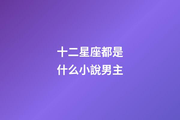 十二星座都是什么小說男主-第1張-星座運勢-玄機派
