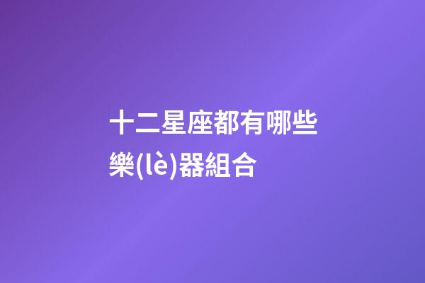 十二星座都有哪些樂(lè)器組合-第1張-星座運(yùn)勢(shì)-玄機(jī)派