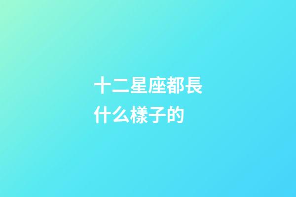 十二星座都長什么樣子的-第1張-星座運勢-玄機派