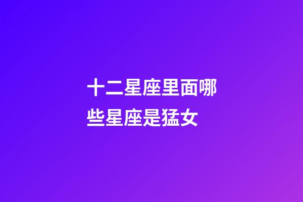十二星座里面哪些星座是猛女-第1張-星座運勢-玄機派