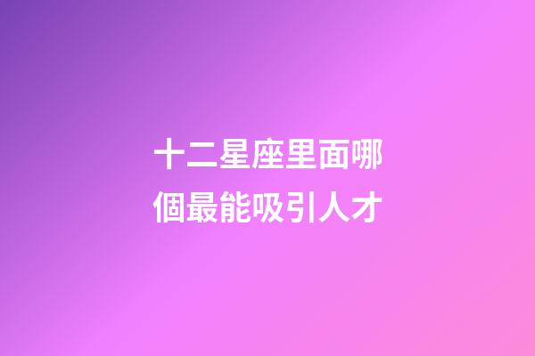 十二星座里面哪個最能吸引人才-第1張-星座運勢-玄機派