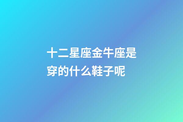 十二星座金牛座是穿的什么鞋子呢-第1張-星座運勢-玄機派