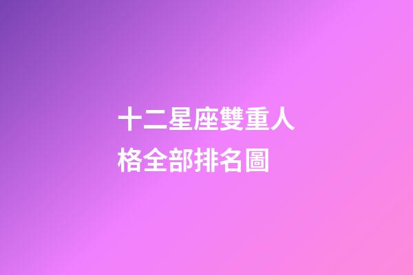 十二星座雙重人格全部排名圖-第1張-星座運(yùn)勢(shì)-玄機(jī)派