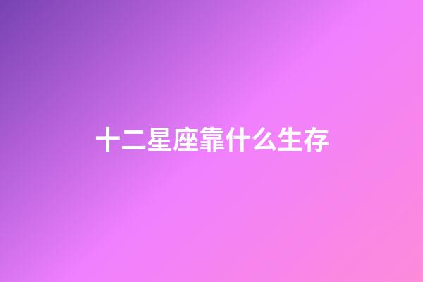 十二星座靠什么生存-第1張-星座運(yùn)勢(shì)-玄機(jī)派