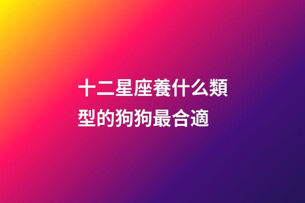 十二星座養什么類型的狗狗最合適-第1張-星座運勢-玄機派