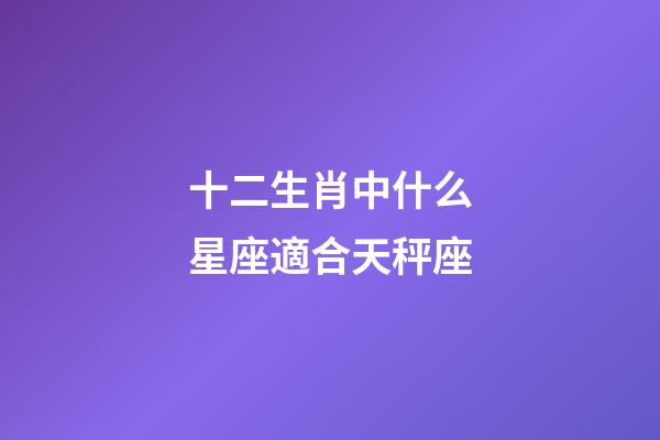 十二生肖中什么星座適合天秤座-第1張-星座運勢-玄機派