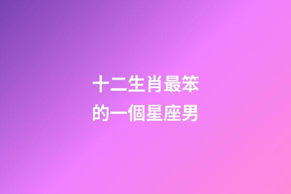 十二生肖最笨的一個星座男-第1張-星座運勢-玄機派