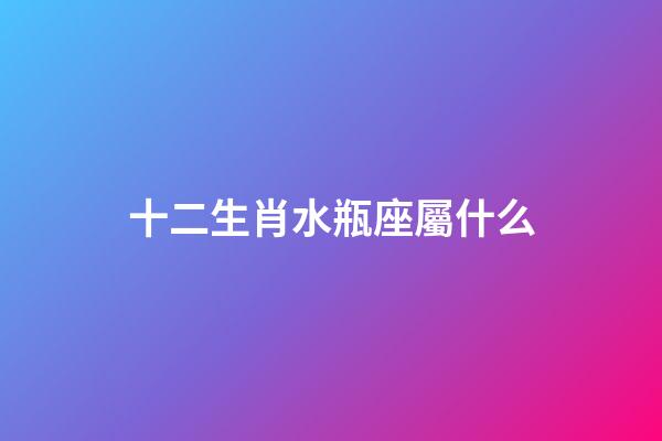 十二生肖水瓶座屬什么-第1張-星座運(yùn)勢(shì)-玄機(jī)派