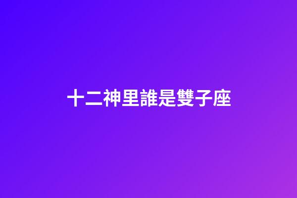 十二神里誰是雙子座
