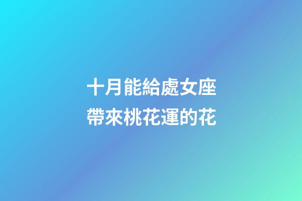 十月能給處女座帶來桃花運的花-第1張-星座運勢-玄機派