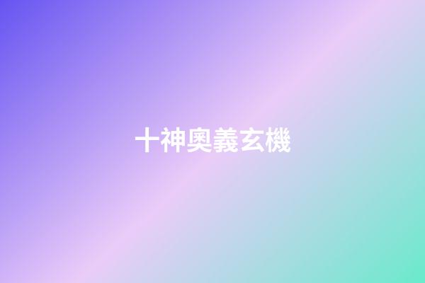 十神奧義玄機