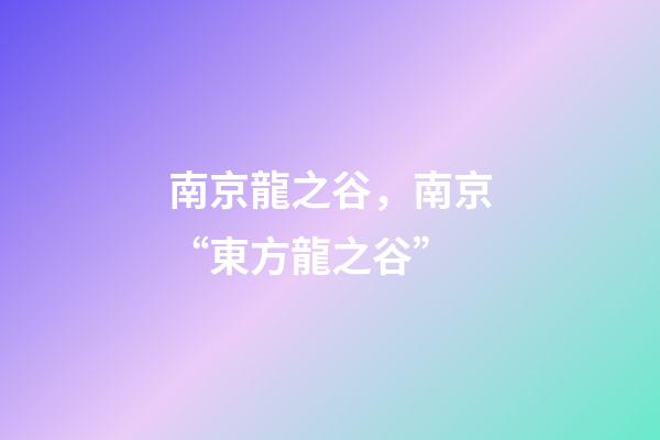 南京龍之谷，南京“東方龍之谷”-第1張-觀點(diǎn)-玄機(jī)派