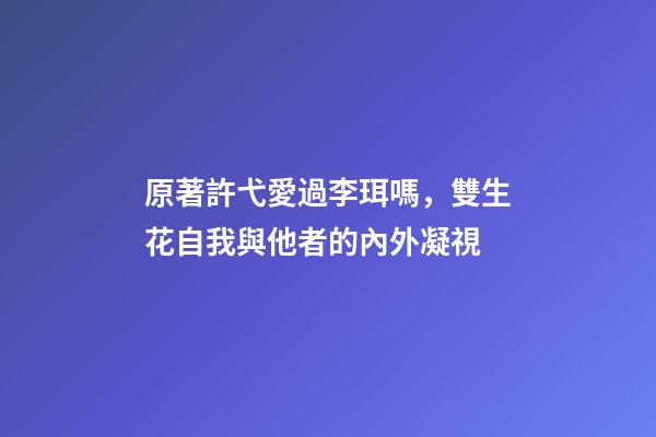 原著許弋愛過李珥嗎，雙生花自我與他者的內外凝視-第1張-觀點-玄機派