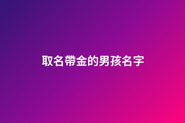 取名帶金的男孩名字(起名帶金的男孩名字)-第1張-男孩起名-玄機派