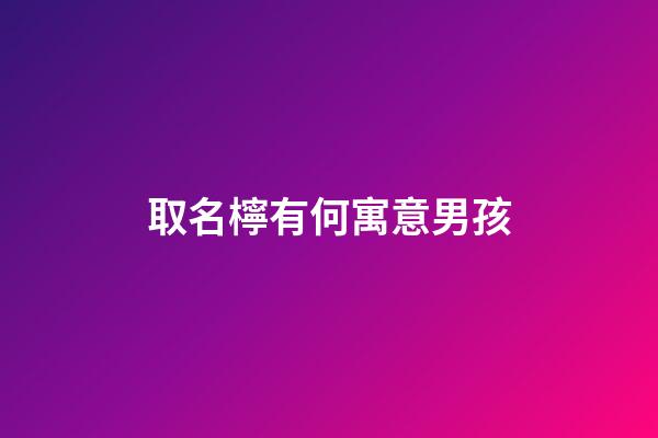 取名檸有何寓意男孩(檸取名有什么含義)-第1張-男孩起名-玄機派