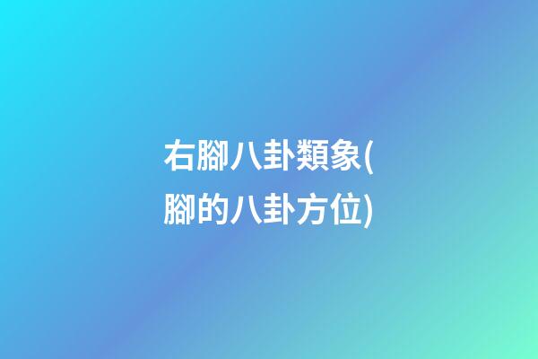 右腳八卦類象(腳的八卦方位)
