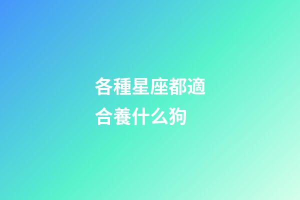 各種星座都適合養什么狗-第1張-星座運勢-玄機派