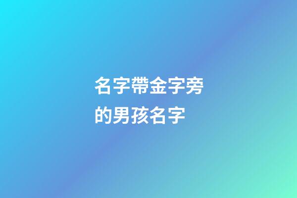 名字帶金字旁的男孩名字(名字帶金字旁的男孩名字大全)-第1張-男孩起名-玄機派