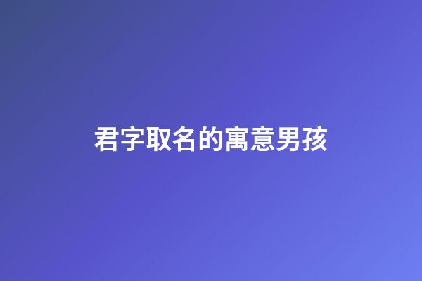 君字取名的寓意男孩(君字取名的寓意字典)-第1張-男孩起名-玄機(jī)派
