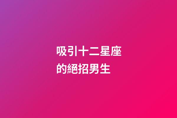 吸引十二星座的絕招男生-第1張-星座運勢-玄機派