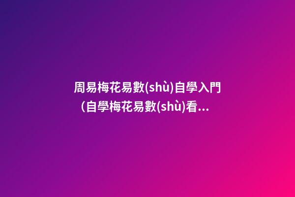 周易梅花易數(shù)自學入門（自學梅花易數(shù)看什么書）