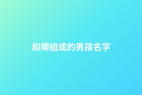 和卿組成的男孩名字(好聽稀少的男孩名字)-第1張-男孩起名-玄機派