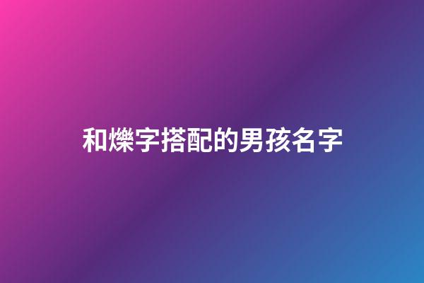 和爍字搭配的男孩名字(和爍字搭配的男孩名字有哪些)-第1張-男孩起名-玄機派