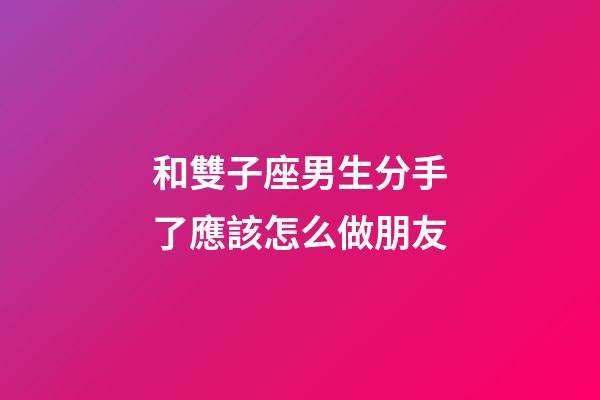 和雙子座男生分手了應該怎么做朋友-第1張-星座運勢-玄機派