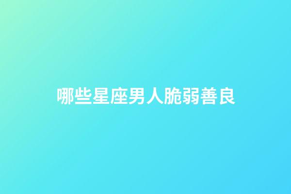 哪些星座男人脆弱善良-第1張-星座運勢-玄機派