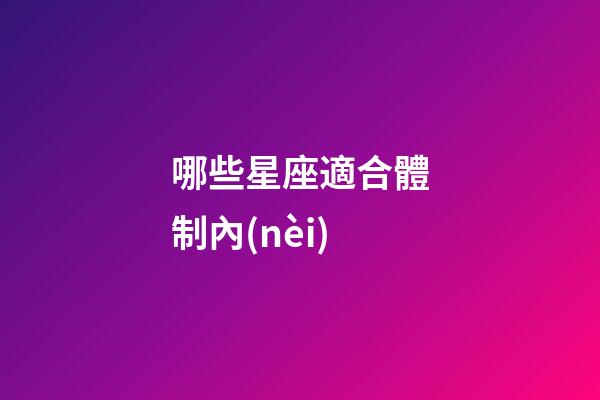 哪些星座適合體制內(nèi)-第1張-星座運(yùn)勢(shì)-玄機(jī)派