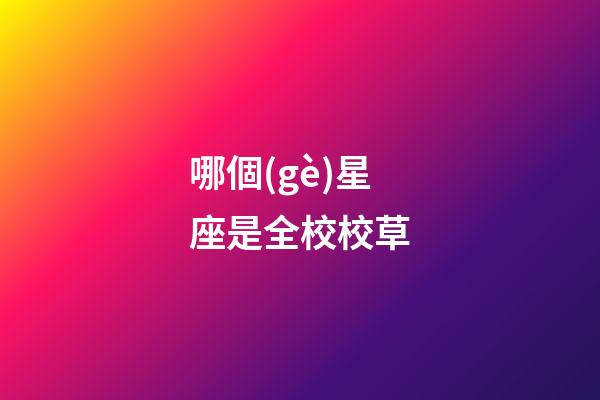 哪個(gè)星座是全校校草-第1張-星座運(yùn)勢-玄機(jī)派