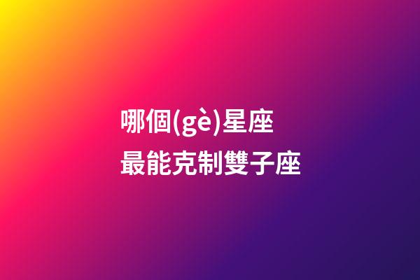 哪個(gè)星座最能克制雙子座-第1張-星座運(yùn)勢(shì)-玄機(jī)派