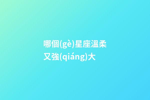 哪個(gè)星座溫柔又強(qiáng)大-第1張-星座運(yùn)勢(shì)-玄機(jī)派