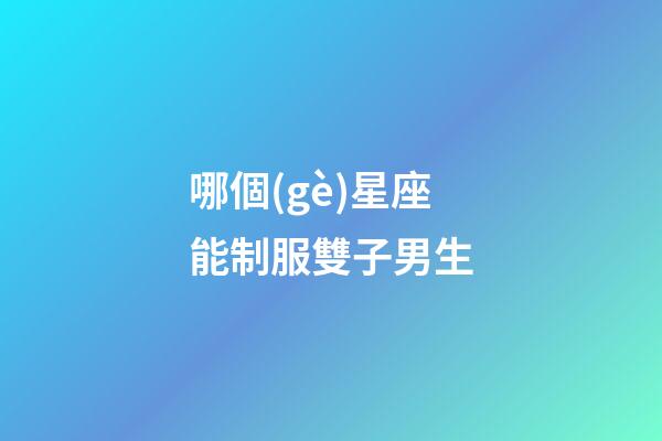 哪個(gè)星座能制服雙子男生-第1張-星座運(yùn)勢(shì)-玄機(jī)派