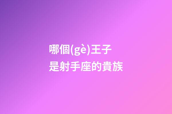 哪個(gè)王子是射手座的貴族-第1張-星座運(yùn)勢(shì)-玄機(jī)派