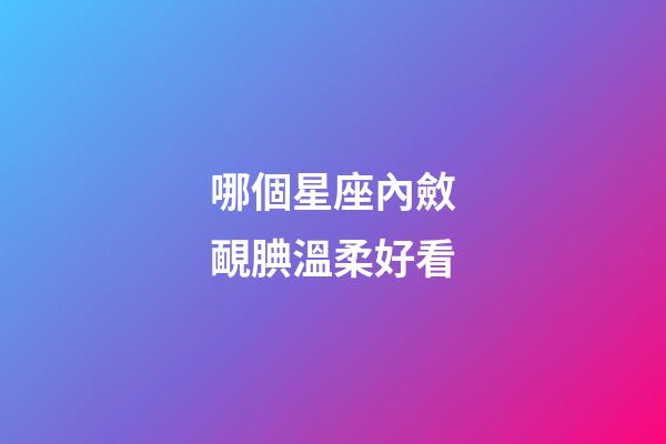 哪個星座內斂靦腆溫柔好看-第1張-星座運勢-玄機派