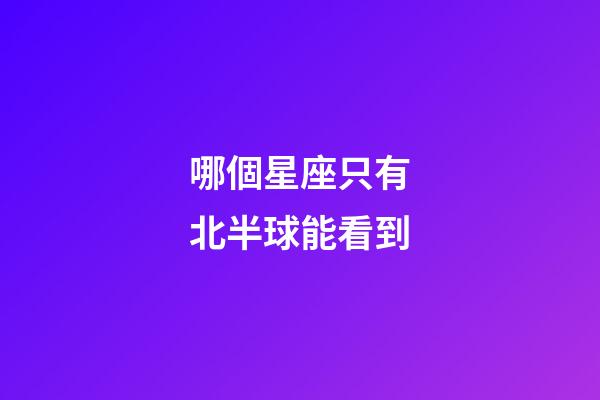 哪個星座只有北半球能看到-第1張-星座運勢-玄機派