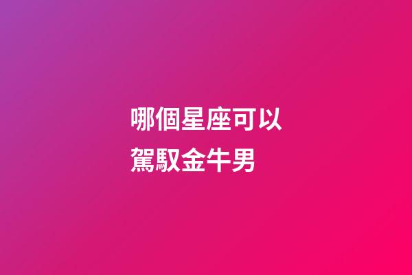 哪個星座可以駕馭金牛男-第1張-星座運勢-玄機派