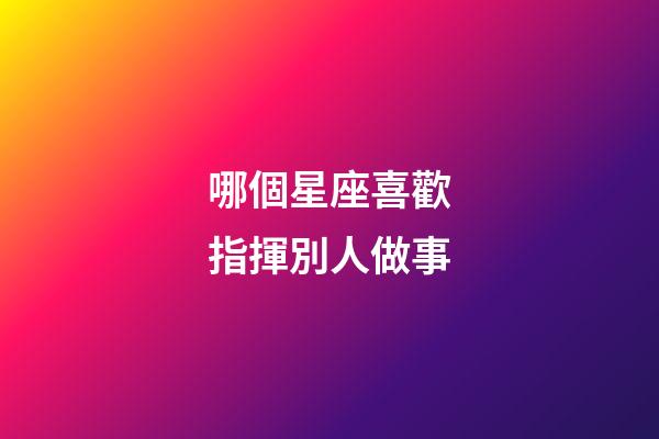 哪個星座喜歡指揮別人做事-第1張-星座運勢-玄機派